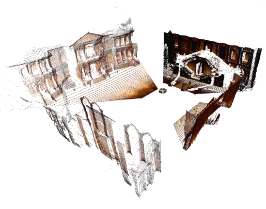 MoGe v2 depth maps for the four cardinal views used in panorama stitching