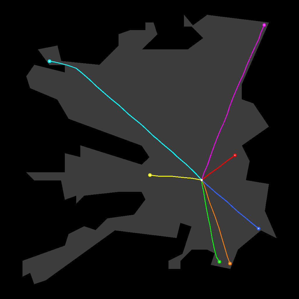 Target navmesh map